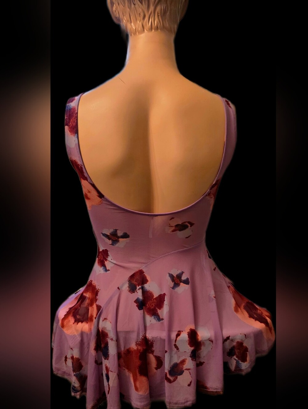 Free People Lavender Floral Peplum Mini Dress - Picture 6 of 8